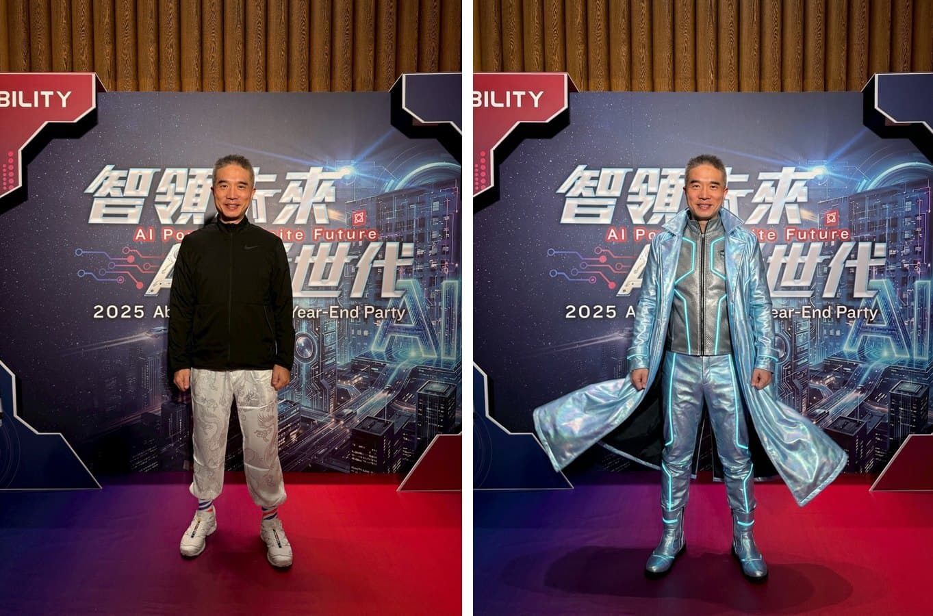 AI拍貼機 A/B 對照——左為原照,右為 AI 變裝成品